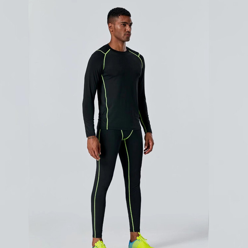 Vyriški sportiniai apatiniai Fleece Thermal Compression Pėdkelnės slidės Pagrindas Sportinis kostiumas vaikui Žieminiai Thermal apatiniai Bėgimo komplektas