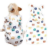 Naminio šuns vandeniui atsparus mielas meškiuko raštas Lietaus ragas Lietaus sezono gobtuvas Kvėpuojantis kojos vandeniui nepralaidus augintinio lietaus drabužis