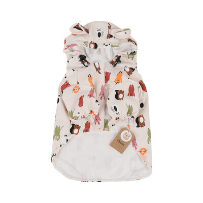 Naminio šuns vandeniui atsparus mielas meškiuko raštas Lietaus ragas Lietaus sezono gobtuvas Kvėpuojantis kojos vandeniui nepralaidus augintinio lietaus drabužis