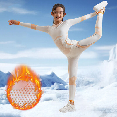 Vaikų žiemos slidinėjimo terminio apatinio trikotažo rinkiniai berniukams mergaitėms šilti, kvėpuojantys, odai nekenksmingi termo apatiniai apatiniai termo apatiniai drabužiai vaikams