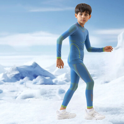 Vaikų žiemos slidinėjimo terminio apatinio trikotažo rinkiniai berniukams mergaitėms šilti, kvėpuojantys, odai nekenksmingi termo apatiniai apatiniai termo apatiniai drabužiai vaikams