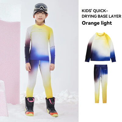 VECTOR vaikiškas itin minkštas žieminis greitai džiūstantis pagrindo sluoksniavimo rinkinys Mikropluošto vilnos terminis apatinis trikotažas Ilgi Jonų komplektai Drabužiai