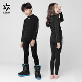 LDSKI Slidinėjimo vaikiški termo apatiniai drabužiai berniukams mergaitėms, kvėpuojantys greitai džiūstantys, patogūs, žieminiai šilti snieglenčių sporto pagrindo sluoksnis