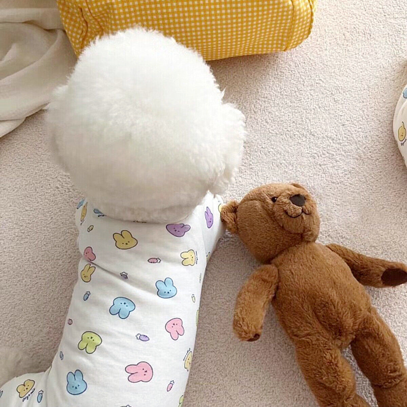 Haina de bază pentru iepure de companie Haine cu patru picioare Teddy Îmbrăcăminte de acasă Pijamale Câine Yorkshire Maltez Îmbrăcăminte pentru câini de talie mică Haine pentru cățeluș