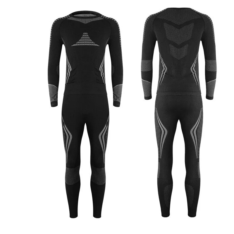 Vyriški žiemos slidinėjimo terminio apatinio trikotažo komplektai Vyriški greitai džiūstantys funkciniai suspaudimai Vyriški priežastiniai snieglenčių sportbačiai ir kelnės