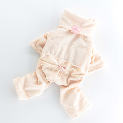 Šunų aksominis kombinezonas su keturiomis kojomis aukštu kaklu Rudens ir Žiemos namų aprangos marškinėliai Meškiukas Katė Drabužiai šuniuko drabužiai