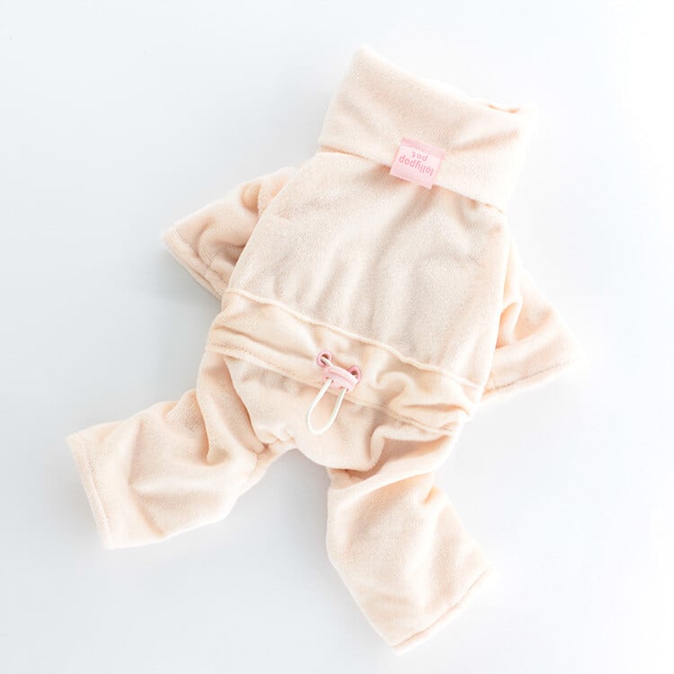 Šunų aksominis kombinezonas su keturiomis kojomis aukštu kaklu Rudens ir Žiemos namų aprangos marškinėliai Meškiukas Katė Drabužiai šuniuko drabužiai