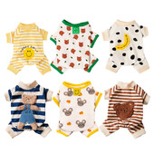 Pure Cotton Puppy Dog Pižama Jaukūs kombinezonai šunims Šilti žieminiai drabužiai mažiems šunims Kawaii animacinių filmų dizainerių drabužiai katėms