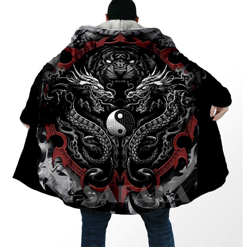 Határon átnyúló külkereskedelmi koponya kapucnis köpeny plüss 3D nyomtatott szürke pamut széldzseki