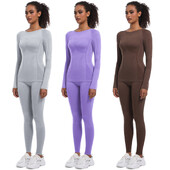 Žene Djevojke Skijaški set donjeg rublja Fitnes trening Termalna teretana Skijanje Snowboarding Sport Trčanje Planinarenje Jogging Odijelo za vježbe A56