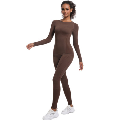 Žene Djevojke Skijaški set donjeg rublja Fitnes trening Termalna teretana Skijanje Snowboarding Sport Trčanje Planinarenje Jogging Odijelo za vježbe A56