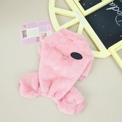 Šiltas žieminis vilnonis šunų kombinezonas naminių šunų drabužiai mažiems šunims rudeniniai keturių kojų pižamos pliušiniai šunų paltai Čihuahua pudelio kostiumai