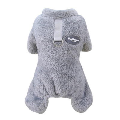 Šiltas žieminis vilnonis šunų kombinezonas naminių šunų drabužiai mažiems šunims rudeniniai keturių kojų pižamos pliušiniai šunų paltai Čihuahua pudelio kostiumai