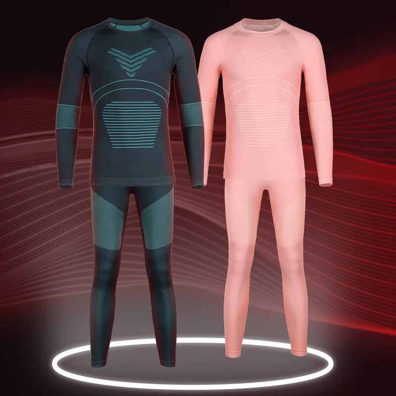 2025. aasta uus Solid Winter Outdoor sooja suusapesu komplekt Hingav tuulekindel spordisuusatamise aluspesu polüestrist kiiresti kuivavad komplektid