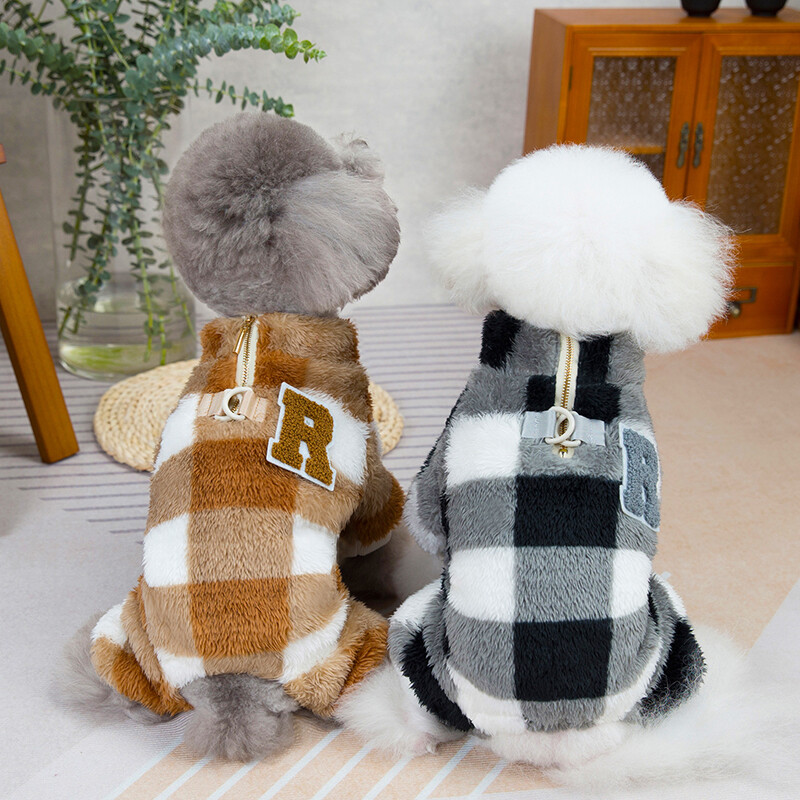 Žieminiai rūbai augintiniams mažiems ir vidutiniams šunims kačių liemenė Minkšta šilta vilna šuniuko kombinezonas Čihuahua Prancūzų buldogų apranga Shih Tzu paltai