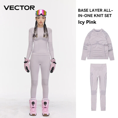 VECTOR Moterų slidinėjimo terminio apatinio trikotažo rinkiniai Sportiniai greitai džiūstantys sportiniai kostiumai, treniruotės, pratimai, aptempti marškiniai Striukės sportiniai kostiumai