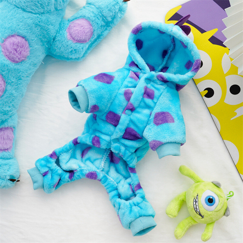 Drabužiai naminiams gyvūnėliams Teddy dog katė ruduo žiema miela sustorėjusi keturių pėdų rūbai mažo vidutinio šuns flaneliniai drabužiai