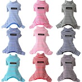 Medvilniniai dryžuoti šunų drabužiai kačių kombinezonai ploni paltai šilti šuniuko megztiniai Čihuahua drabužiai rudens ir žiemos pižamos šunų daiktai