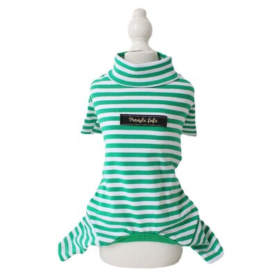 Medvilniniai dryžuoti šunų drabužiai kačių kombinezonai ploni paltai šilti šuniuko megztiniai Čihuahua drabužiai rudens ir žiemos pižamos šunų daiktai