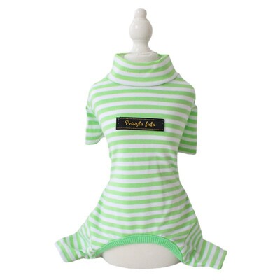 Medvilniniai dryžuoti šunų drabužiai kačių kombinezonai ploni paltai šilti šuniuko megztiniai Čihuahua drabužiai rudens ir žiemos pižamos šunų daiktai