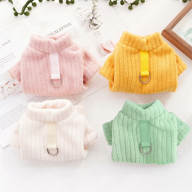 Žieminis augintinis pliušinis šunų kombinezonas Šiltas kombinezonas šuniui Mados šuniuko pižamos Mielos minkštos katės kombinezonai naminiams gyvūnėliams Čihuahua šunų drabužiai