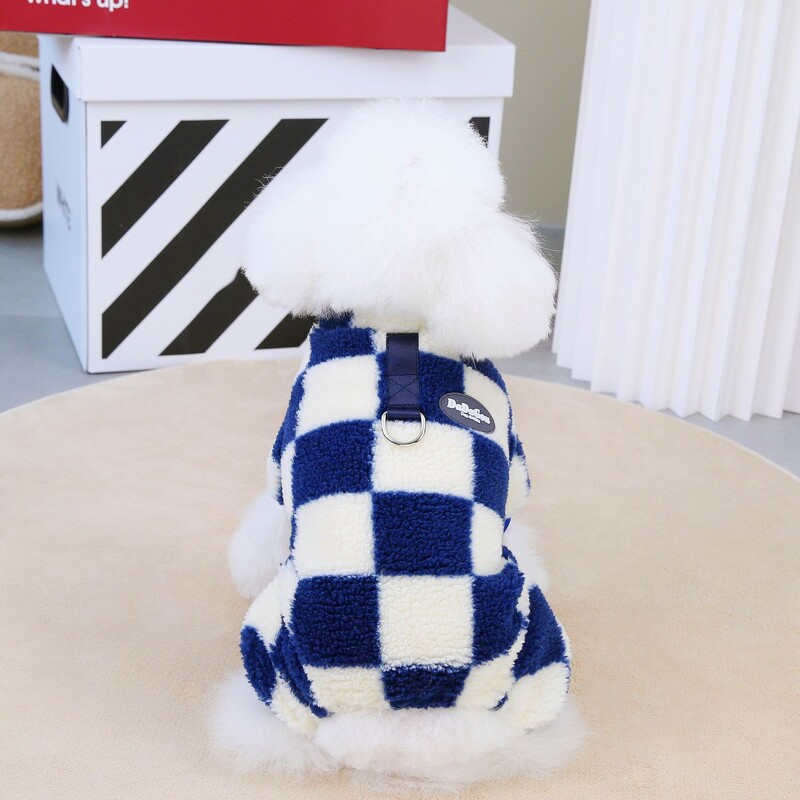 Koralų vilnos kombinezonas šuniui rudeninis, šiltas šuniuko kombinezonas Žieminiai berniukų šunų drabužiai mažiems šunims Naminių gyvūnėlių kostiumas Chihuahua Yorkie pižama