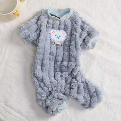 Mieli šilti rūbai naminiams gyvūnėliams šunims katėms vilnonis kombinezonas šuniui pižama rudeniniai žieminiai katės rūbai mažam šuniui čihuahua jorko apranga