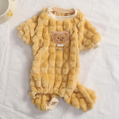 Mieli šilti rūbai naminiams gyvūnėliams šunims katėms vilnonis kombinezonas šuniui pižama rudeniniai žieminiai katės rūbai mažam šuniui čihuahua jorko apranga