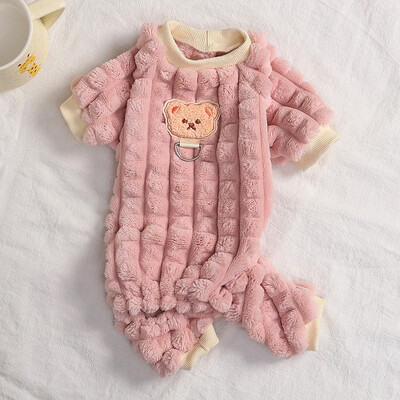 Mieli šilti rūbai naminiams gyvūnėliams šunims katėms vilnonis kombinezonas šuniui pižama rudeniniai žieminiai katės rūbai mažam šuniui čihuahua jorko apranga