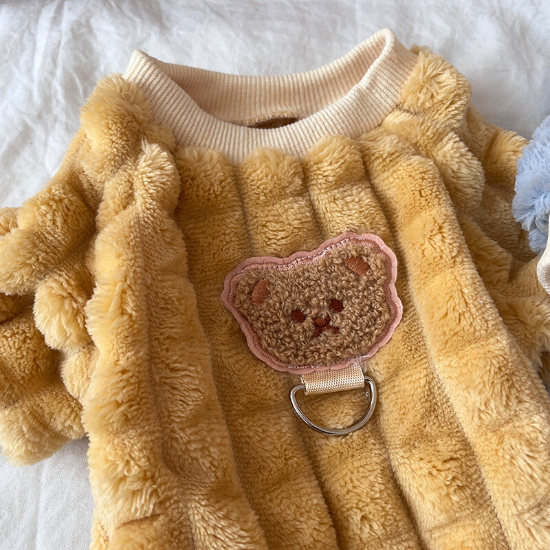 Mieli šilti rūbai naminiams gyvūnėliams šunims katėms vilnonis kombinezonas šuniui pižama rudeniniai žieminiai katės rūbai mažam šuniui čihuahua jorko apranga