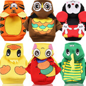 Naujas rudens žiemos animacinių filmų šunų gobtuvas naminių šunų drabužiai šunims katės paltas Striukė Medvilninis naminių gyvūnėlių transformavimas prancūzų buldogų drabužiai