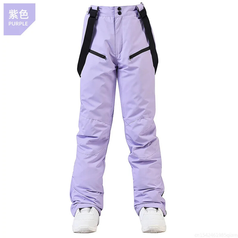 Kalnų slidinėjimo kelnės Vyrai ir Moterys Žiemos Lauko Sportas Šiltos Vėjo nepraleidžiančios snieglenčių kelnės Neperšlampamos Spalvos slidinėjimo sniego kelnės