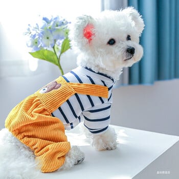 PETCIRCLE Дрехи за кучета Bread Bear гащеризон за малки средни кучета Puppy Cat All Seasons Pet Clothing Dog Costume Pet Apps Coat