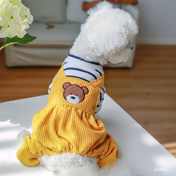 PETCIRCLE Дрехи за кучета Bread Bear гащеризон за малки средни кучета Puppy Cat All Seasons Pet Clothing Dog Costume Pet Apps Coat