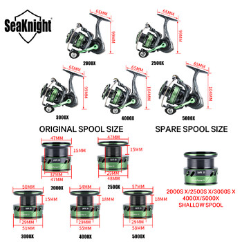 SeaKnight Brand WR3X Series 5.2:1 9+1BB Риболовни макари Захранващ ротор от въглеродни влакна Ултра лека въртяща се макара за сладководен риболов