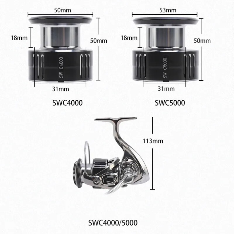 Mitchell Nauji visiškai metaliniai besisukantys ratai be tarpų žvejybos ratams, nuo jūros vandens tolimosios žvejybos ritė
