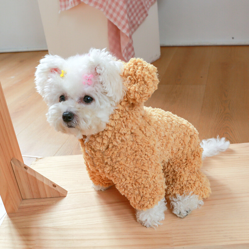 Párnázott dzseki Világosbarna Kutyakabátok Kutyaruhák Kutyajelmez Kutyaruhák Kisállatruhák Kutyaruhák Kiskutyáknak Kölyökruhák