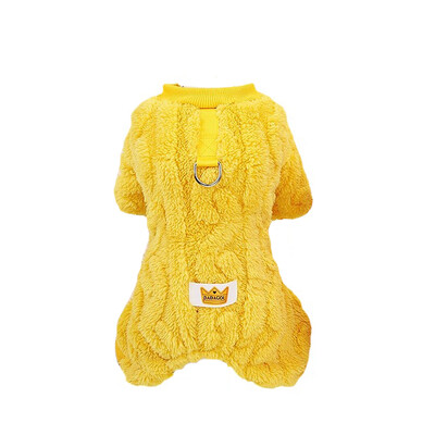 Silti koraļļu vilnas mājdzīvnieku kombinezoni ziemas kucēnu pidžamām suņiem kombinezoni maziem suņiem kaķiem Apģērbi Čivavas franču buldogu kostīmi