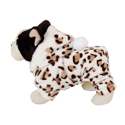 Naminių gyvūnėlių pliušinis šunų kombinezonas Žieminiai šilti šunų drabužiai mažiems ir vidutiniams šunims Mados spaudiniai šuniukų pižamos Minkšti kačių kombinezonai šunų kostiumai