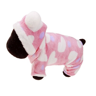 Naminių gyvūnėlių pliušinis šunų kombinezonas Žieminiai šilti šunų drabužiai mažiems ir vidutiniams šunims Mados spaudiniai šuniukų pižamos Minkšti kačių kombinezonai šunų kostiumai