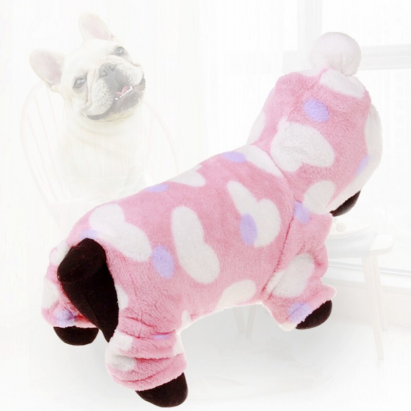 Naminių gyvūnėlių pliušinis šunų kombinezonas Žieminiai šilti šunų drabužiai mažiems ir vidutiniams šunims Mados spaudiniai šuniukų pižamos Minkšti kačių kombinezonai šunų kostiumai