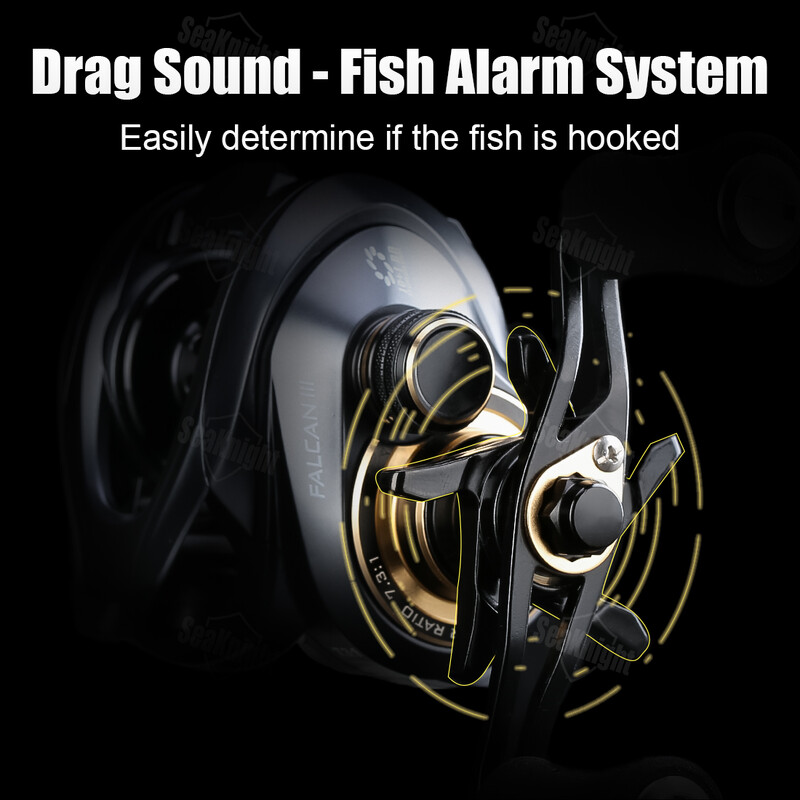 „SeaKnight“ prekės ženklo FALCAN III serijos 7,3:1 8,1:1 itin lengvos 180 g maksimalios vilkimo galios 15 lB ilgos užmetimo ritės