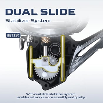 TSURINOYA Лека въртяща се риболовна макара METIS 1000 2000 3000 Smooth 8kg Drag съотношение 5.2:1 Универсална двойно плъзгаща се шпула