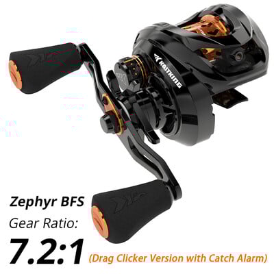 KastKing Zephyr Bait Finesse System BFS Baitcasting žvejybos ritė 4,5 kg 7 rutuliniai guoliai 7,2:1 pavaros santykis anglies žvejybos ritė
