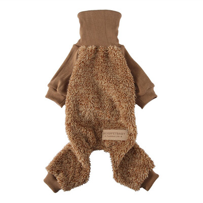 Jauns biezs vilnas apģērbs mājdzīvniekiem suņu pidžamas kaķu kostīms mājdzīvnieku kombinezons maziem suņiem Mētelis kaķu apģērbs silts ziemas mājas naktskrekls