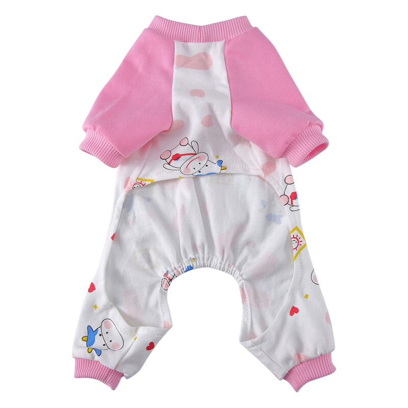 Rózsaszín kisállatkutya ruházat macska jumpruha kutya pizsama négylábú meleg kisállat hálóruha kis kutyáknak kabát kisállat pulcsi macska jelmez 35