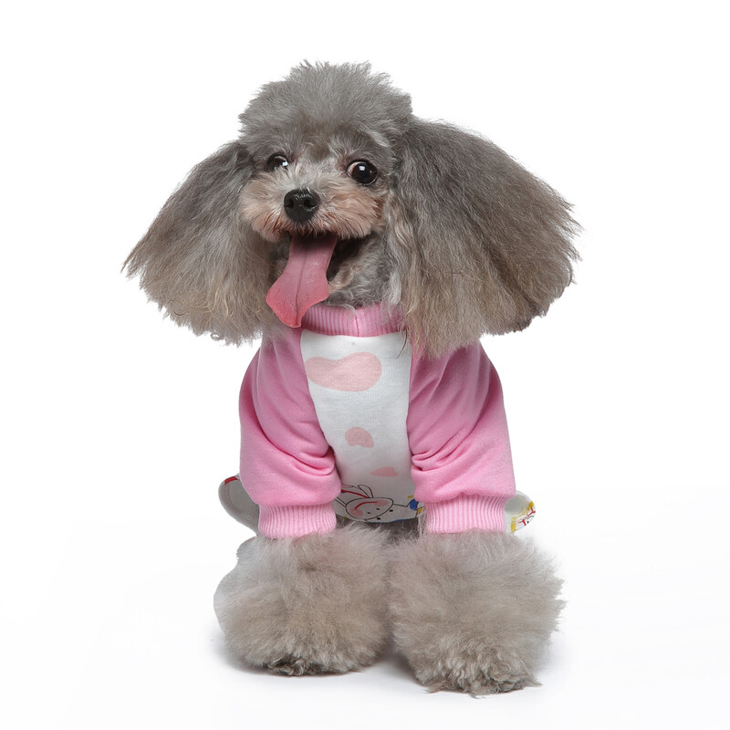 Rózsaszín kisállatkutya ruházat macska jumpruha kutya pizsama négylábú meleg kisállat hálóruha kis kutyáknak kabát kisállat pulcsi macska jelmez 35
