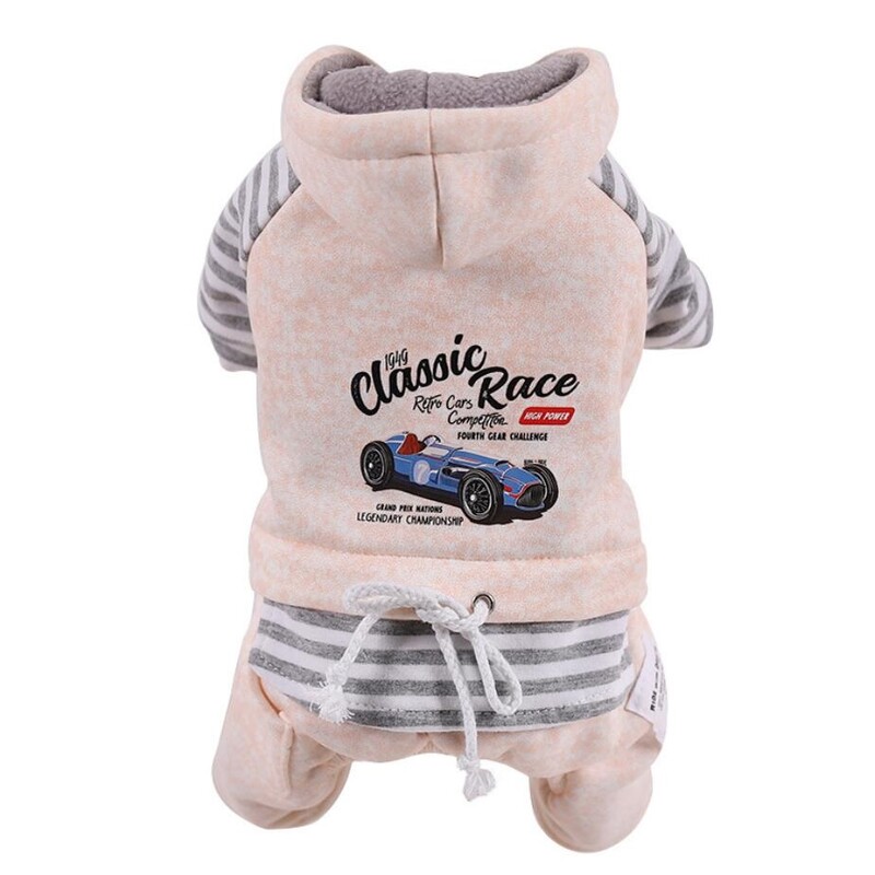 Vilnonis kombinezonas šunims, šilti kombinezonai šunims, klasikinė lenktyninė juostelė, meškiukas, čihuahua, žieminiai šunų drabužiai, vilnos gobtuvas, XS-2XL