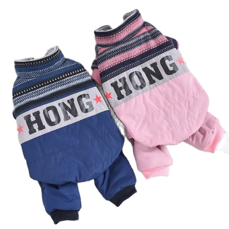 Megztas kombinezonas šunims Rudens žiema šuniukas Stori žieminiai šilti medvilniniai rūbai naminiams gyvūnėliams S XXL dizaino prekės