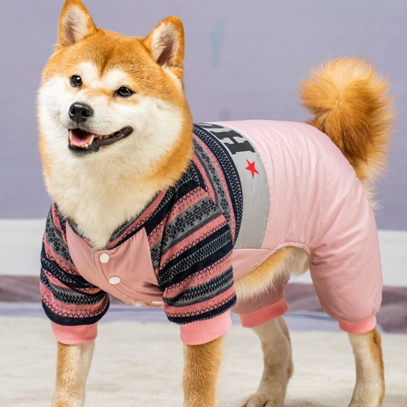 Megztas kombinezonas šunims Rudens žiema šuniukas Stori žieminiai šilti medvilniniai rūbai naminiams gyvūnėliams S XXL dizaino prekės